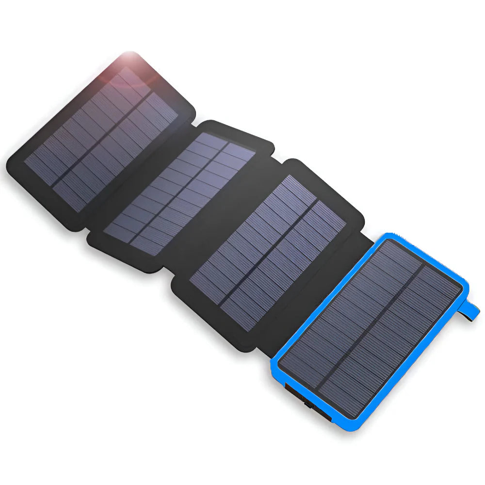 Foldable Solar Panel Power Bank – Portable Solar Charger for On-the-Go Charging