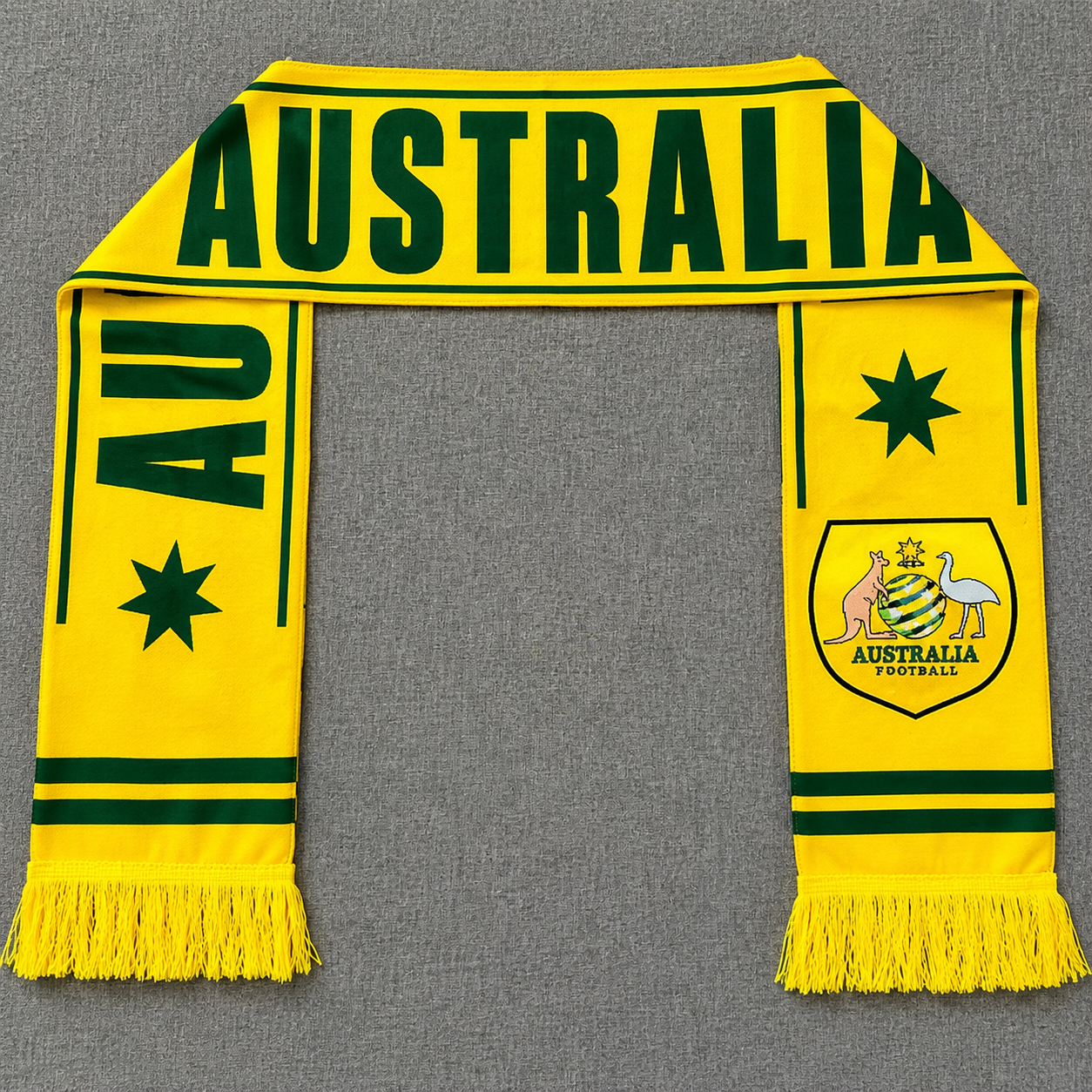 Australia Flag World Cup Soccer Fan Scarf - Show Your Team Spirit