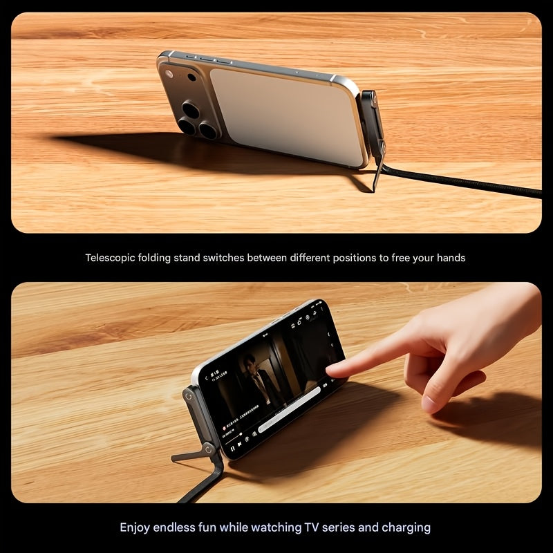 240W Fast-Charging Phone Holder with Cable Stand – Plastic Desk Dock