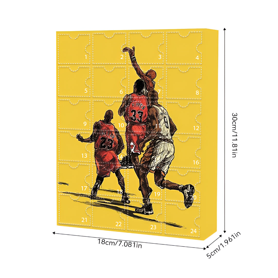 Basketball Advent Calendar: Collectible Figure Toy Set