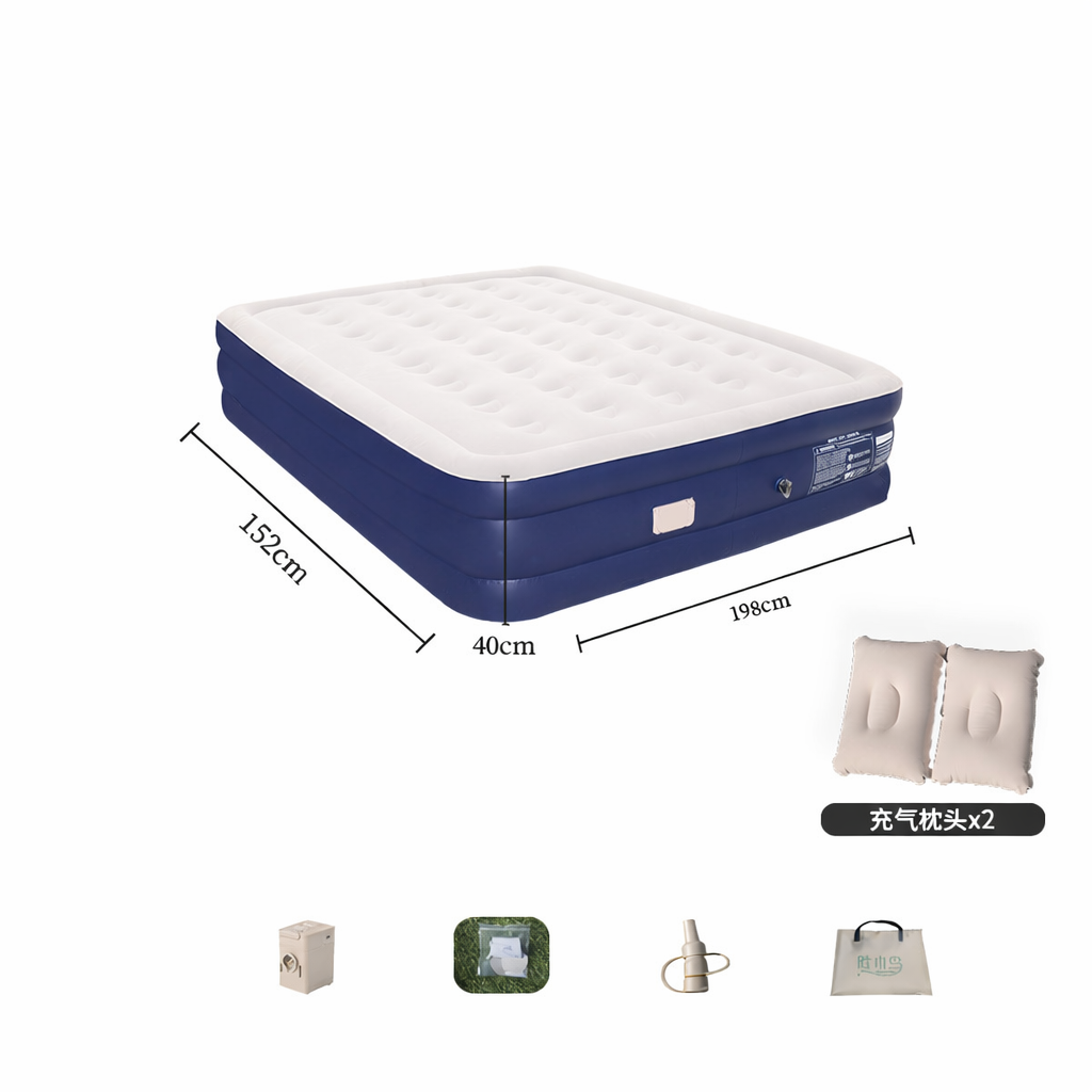 Double-Thick Self-Inflating Camping Air Mattress – Easy Setup Air Bed