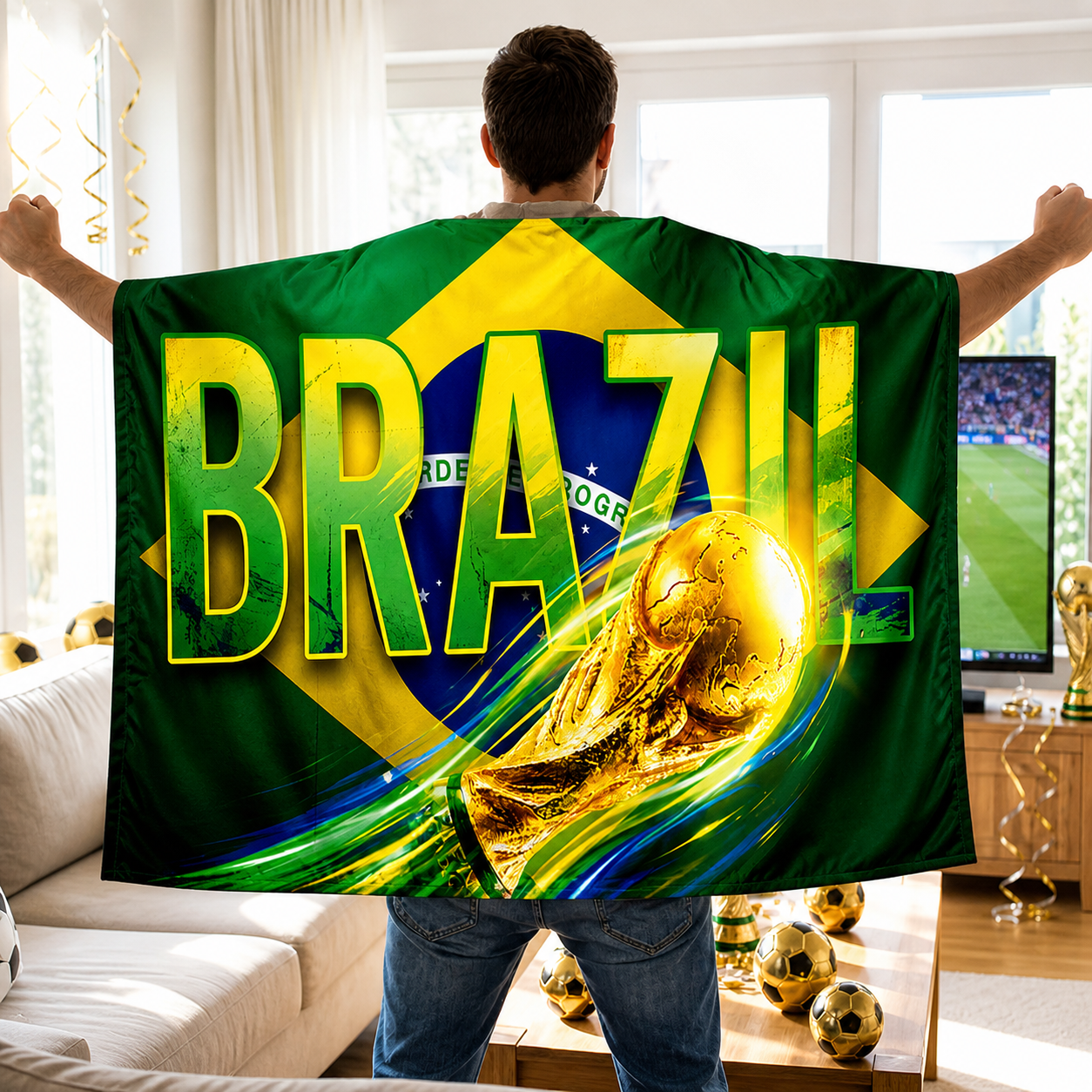 Brazil Flag World Cup Cape - Premium Sports Fan Gear