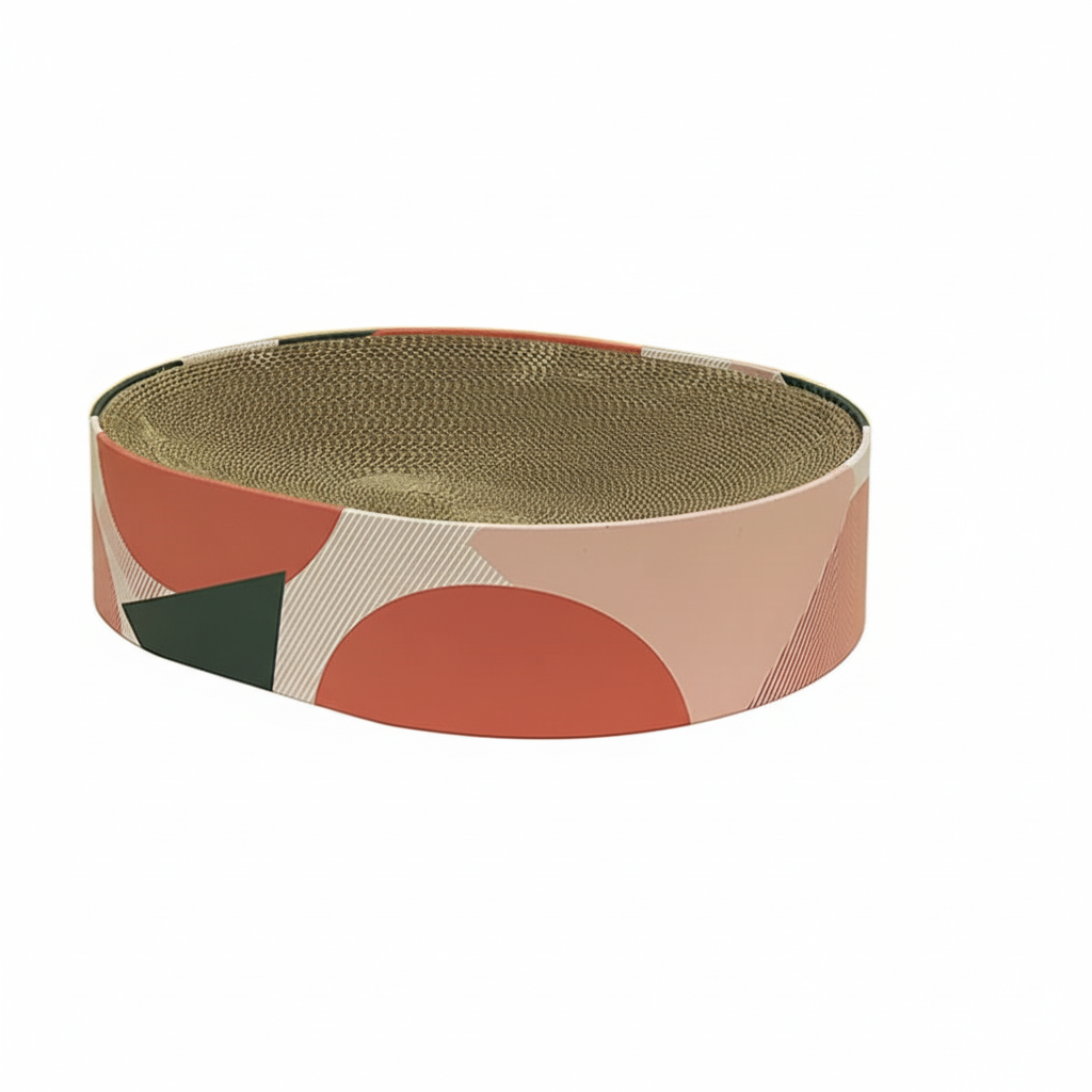 Cozy Round Cardboard Cat Scratcher Bed & Lounge