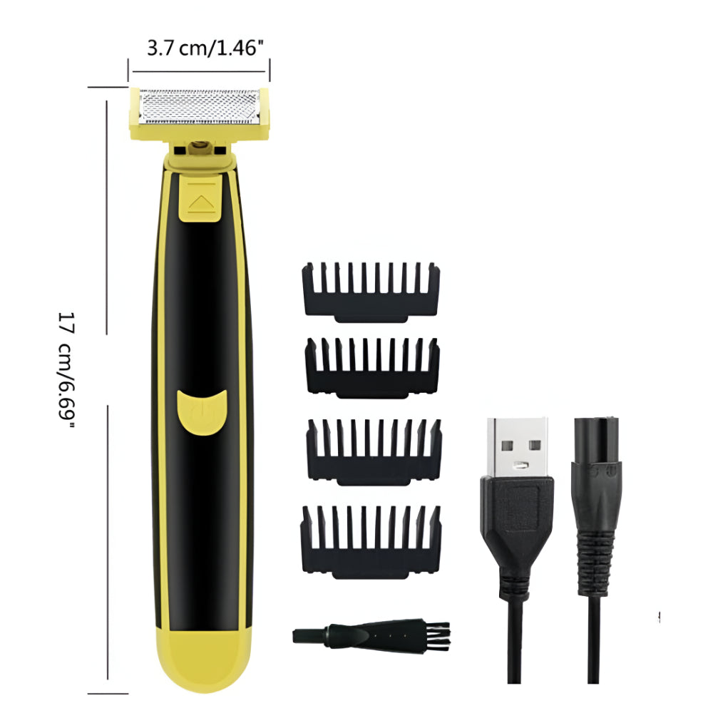 Cordless USB Rechargeable Electric Shaver & Body Hair Trimmer