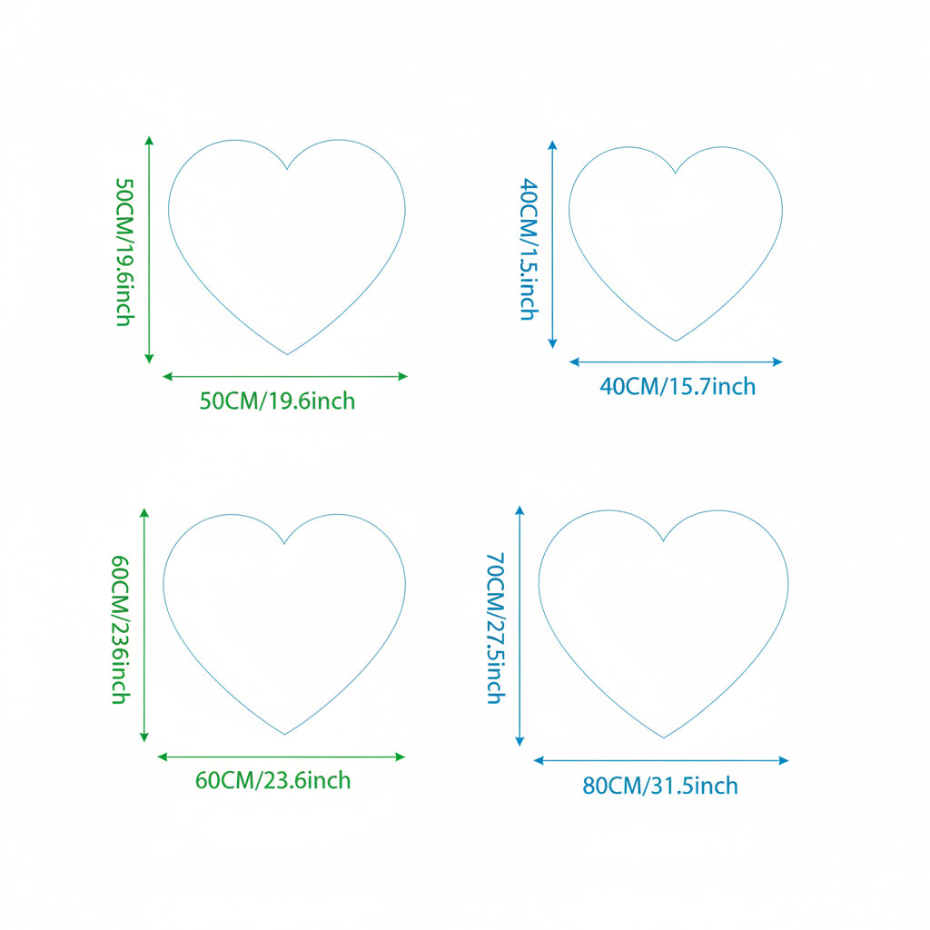 Heart-Shaped Plush Area Rug โ Acrylic Indoor Floor Mat for Cozy, Stylish Floors