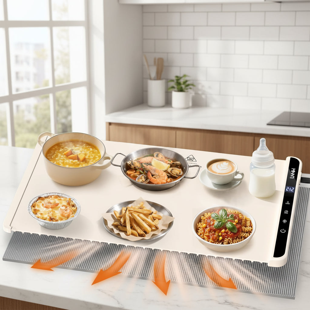 Electric Food Warming Mat – Heat-Resistant Tabletop Warmer for Serving Hot Dishes