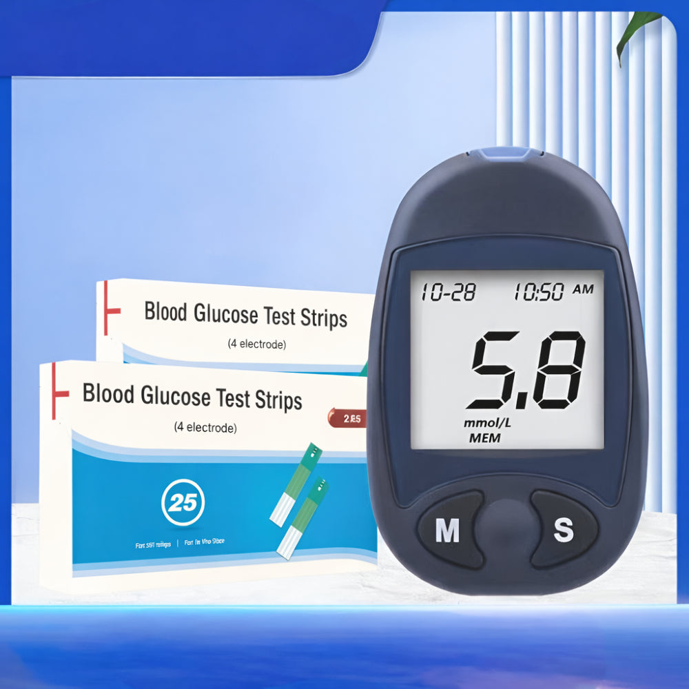Glucose Monitoring Kit: Accurate Blood Sugar Meter with Test Strips