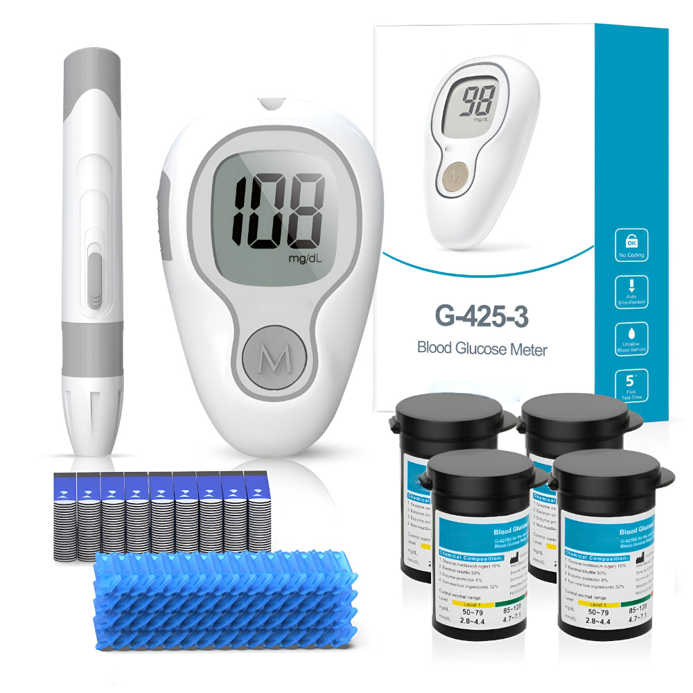 Digital Blood Glucose Monitor Kit – Complete Blood Sugar Meter Set