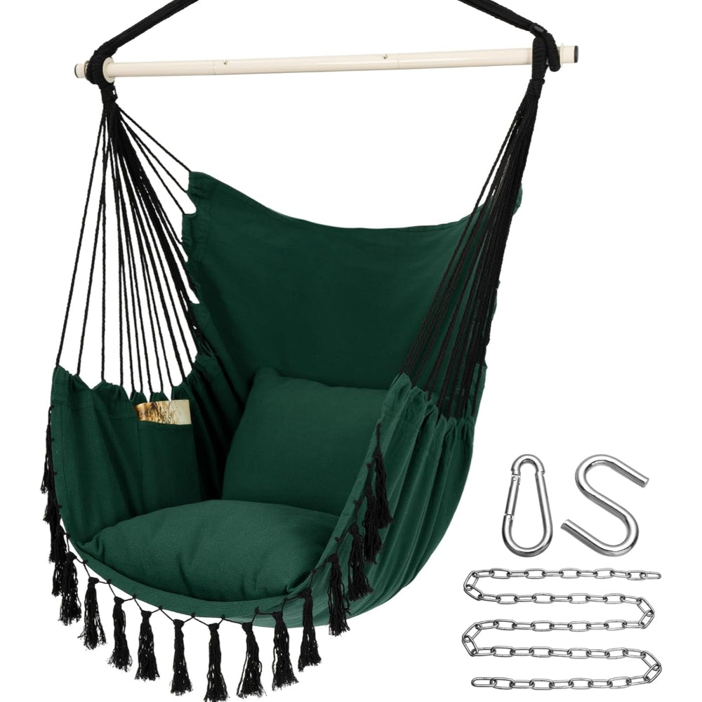 Cozy Hammock Chair Swing — Indoor & Outdoor Hanging Seat
