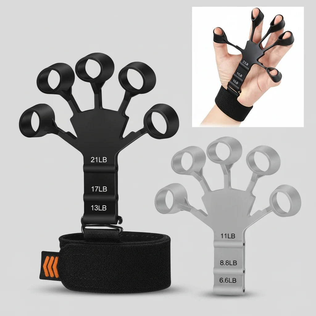 Adjustable Finger Strengthener & Hand Grip Trainer for Superior Grip