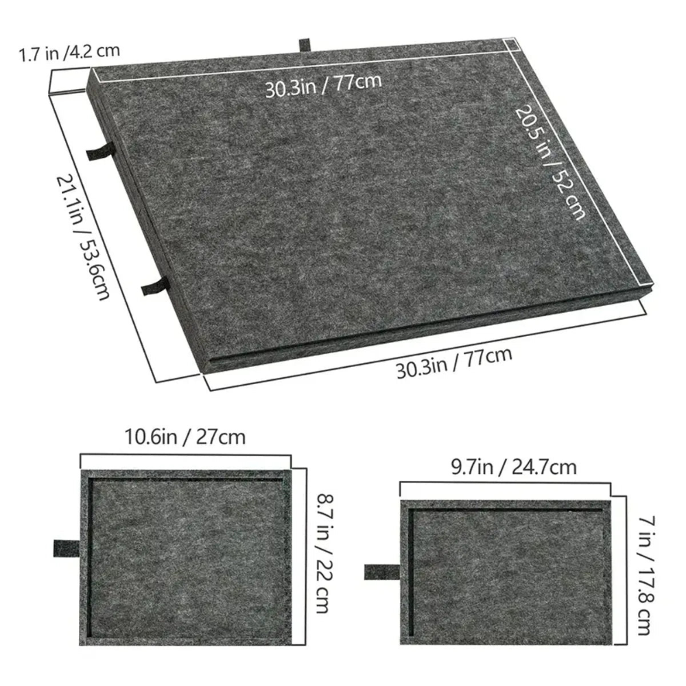 Adjustable Jigsaw Puzzle Storage Case with Drawer-Style Puzzle Board