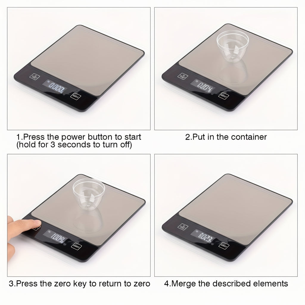 Digital Kitchen Scale – Stainless Steel, 22 lb Capacity for Precise Food Measurement