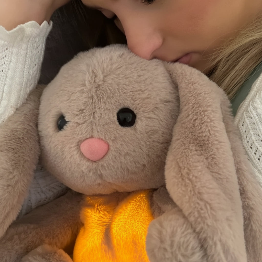 Breathing Plush Bunny: Calming Stuffed Animal for Relaxation for Kids and Adults