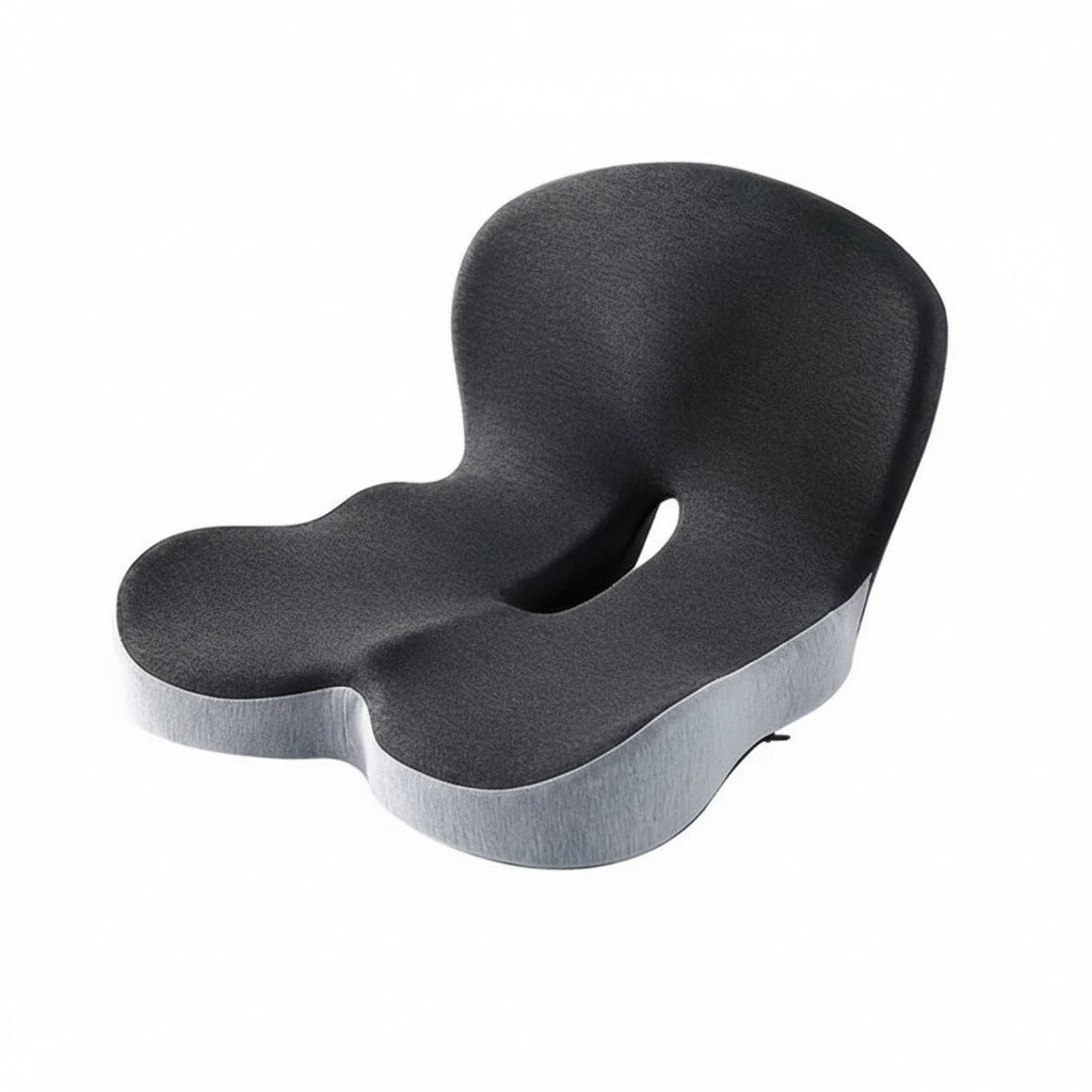 Ergonomic Memory Foam Seat Cushion with Back Support – Comfortable Chair Pad