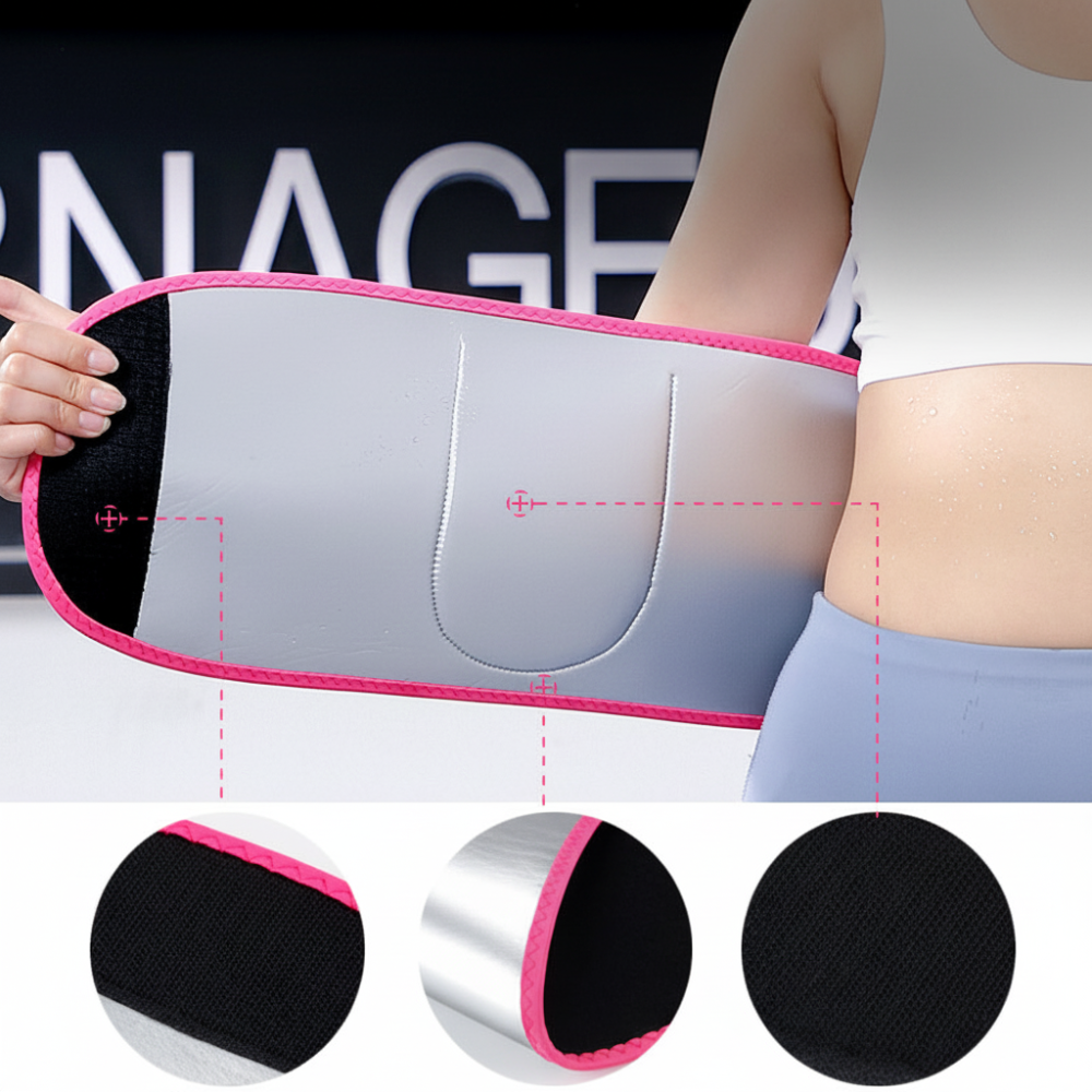 Core-Support Waist Trainer Sweat Belt for Abdominal Slimming and Waist Definition