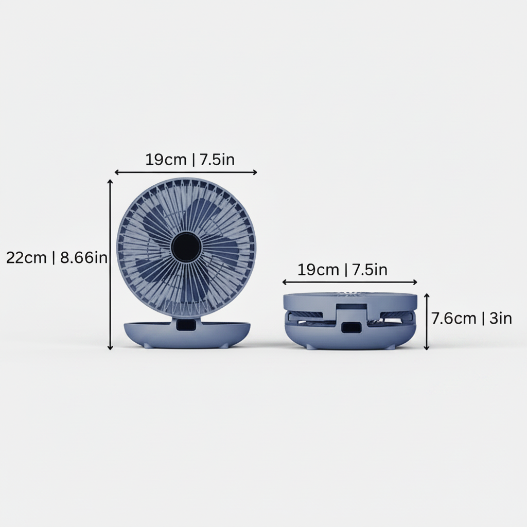 Cooling Blanket Oscillating Portable Mesh Fan - Foldable, Compact & Refreshing