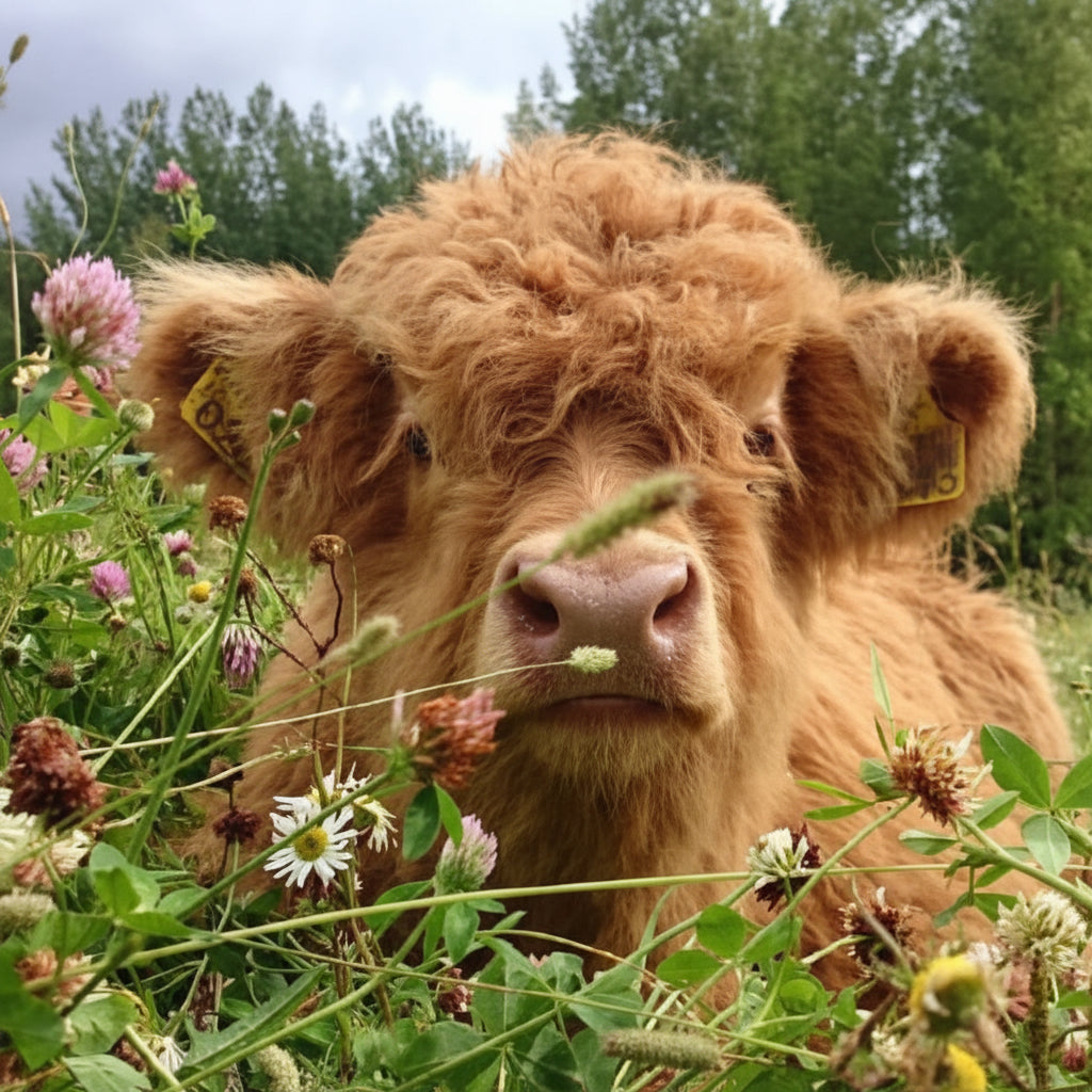 Handmade Soft Highland Cow Plush Toy — Adorable Cuddly Plush for Kids