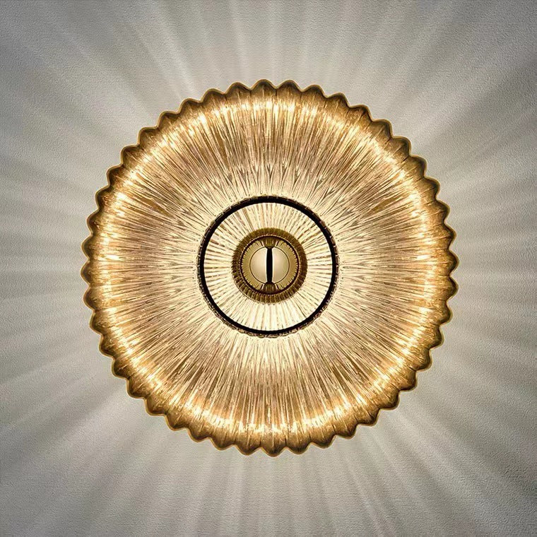Elegant Nordic Vintage Glass Wall Sconce with Striped