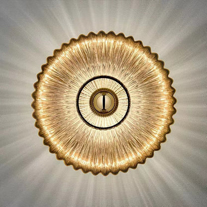 Elegant Nordic Vintage Glass Wall Sconce with Striped