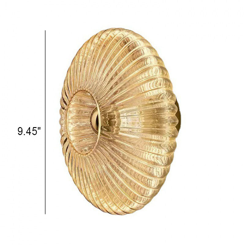 Elegant Nordic Vintage Glass Wall Sconce with Striped