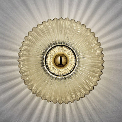 Elegant Nordic Vintage Glass Wall Sconce with Striped