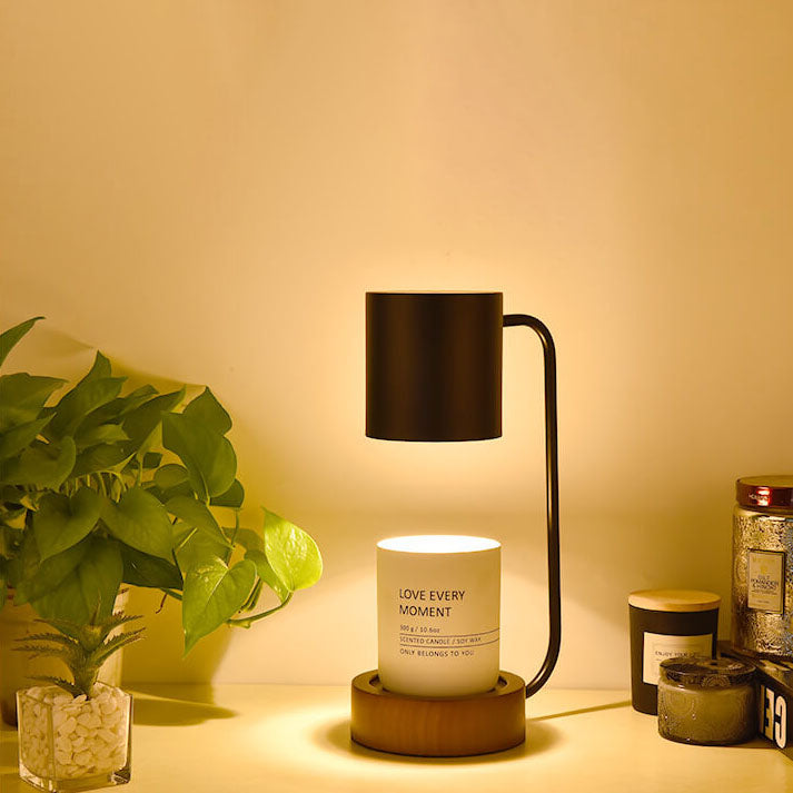 Elegant Japanese Minimalist Table Lamp — Wood & Metal