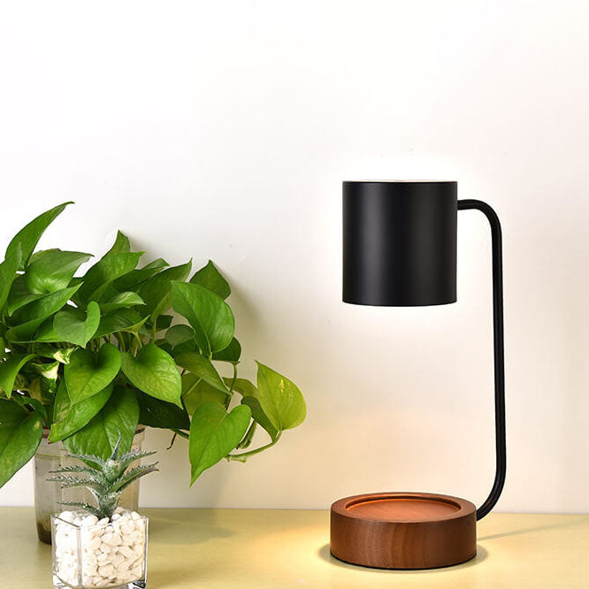 Elegant Japanese Minimalist Table Lamp — Wood & Metal