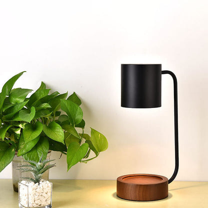 Elegant Japanese Minimalist Table Lamp — Wood & Metal