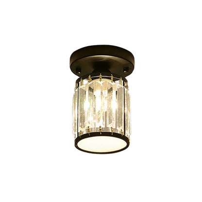 Crystal Foyer Ceiling Light - Modern Semi-Flush Fixture