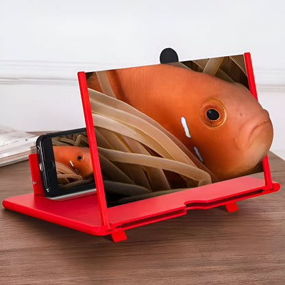 Foldable Phone Stand with Screen Magnifier – Portable Holder and Display Amplifier for Hands-Free Viewing