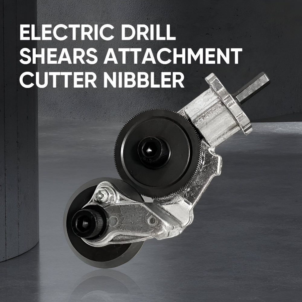 Double-Head Sheet Nibbler Drill Attachment for Metal Cutting