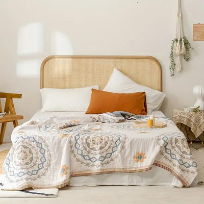 Cozy Mandala Boho Pattern Blanket Throw