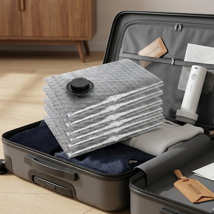 Cordless Vacuum Storage Bags with Pump – Travel Packing Set