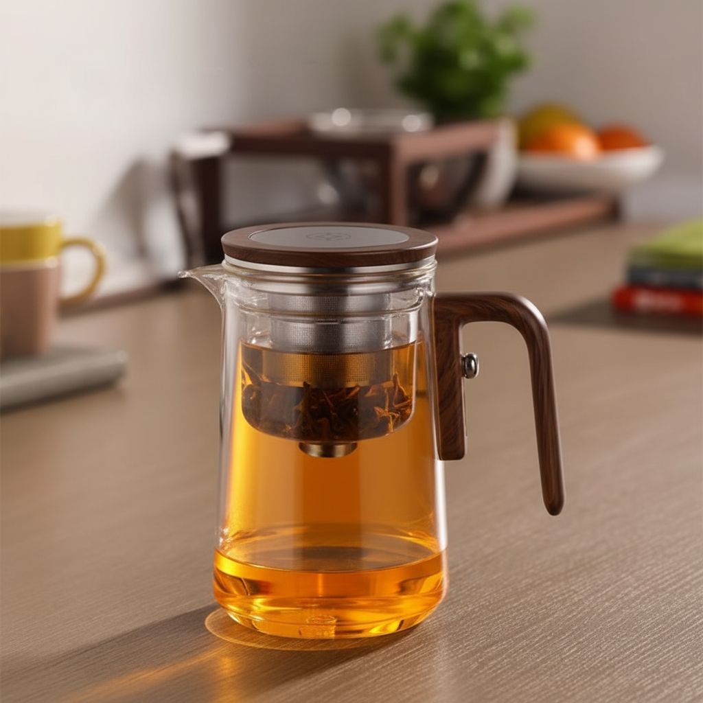 Glass Teapot with Infuser for Loose-Leaf Tea - Elegant Pitcher & Tea Maker