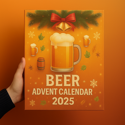 Beer-Themed Advent Calendar Mini Bottle Ornament Gift Set for the Holidays