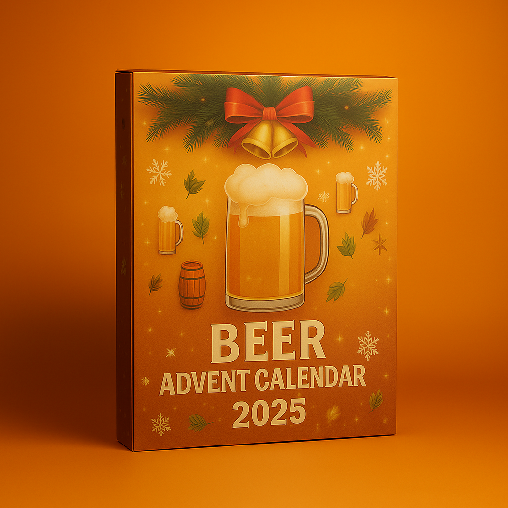 Beer-Themed Advent Calendar Mini Bottle Ornament Gift Set for the Holidays
