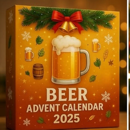 Beer-Themed Advent Calendar Mini Bottle Ornament Gift Set for the Holidays