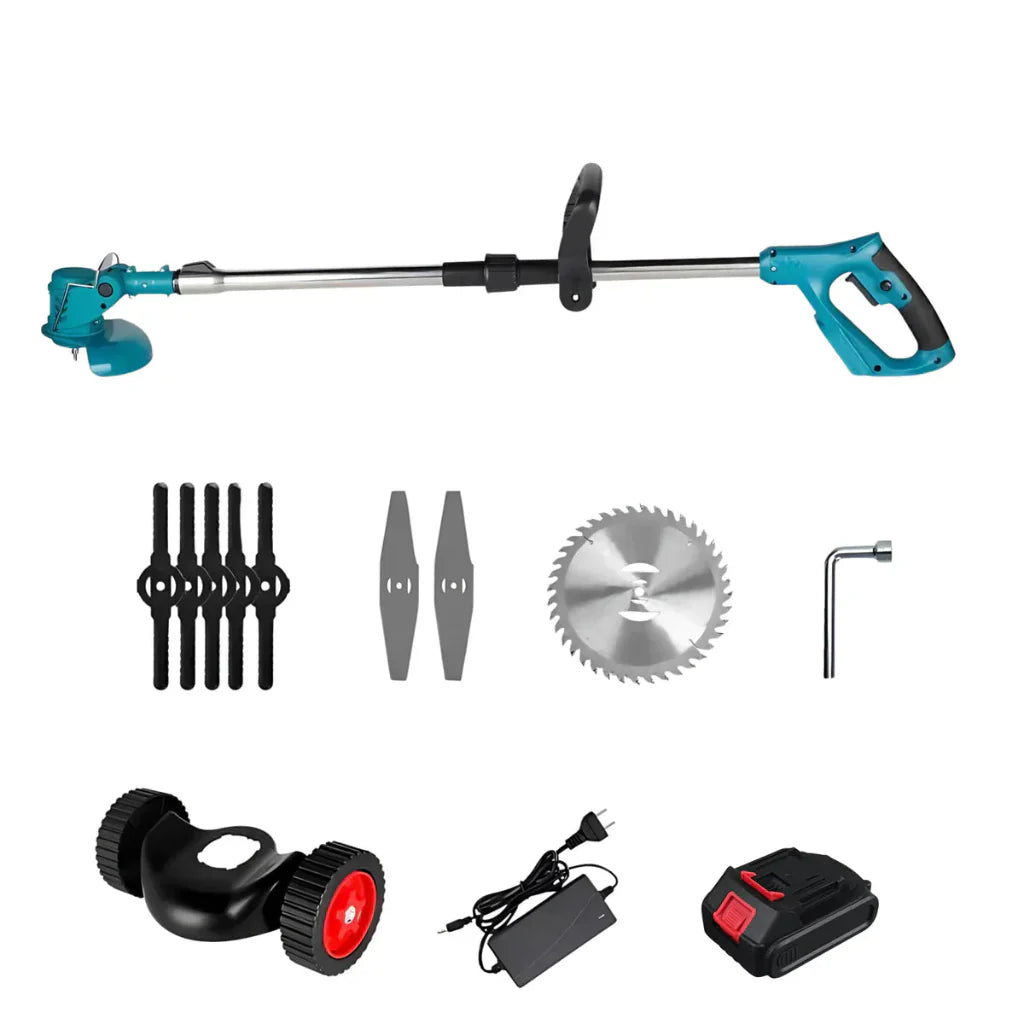 Cordless String Trimmer for Grass - Adjustable Electric Weed Cutter