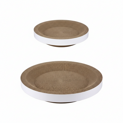 Cozy Round Cardboard Cat Scratcher Bed & Lounge