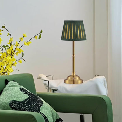 Brass Table Lamp - Cordless, Rechargeable LED with Touch-Activated Dimming