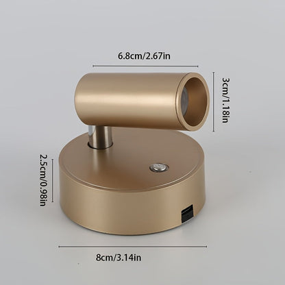 Sleek Rechargeable Magnetic Wall Light with Touch Control