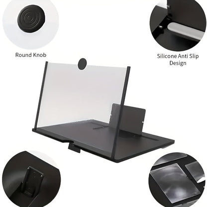 Foldable Phone Stand with Screen Magnifier – Portable Holder and Display Amplifier for Hands-Free Viewing