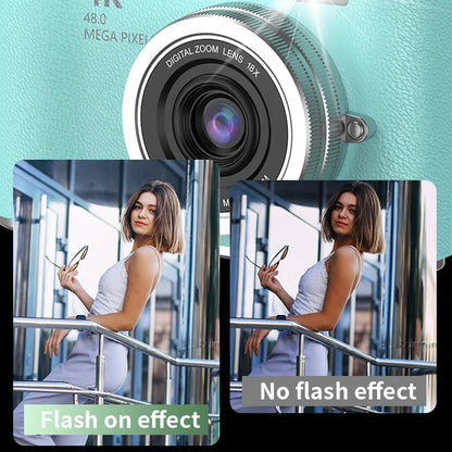 4K Digital Camera with Flip Screen, 48MP, 8x Zoom – Compact for Photos and Videos