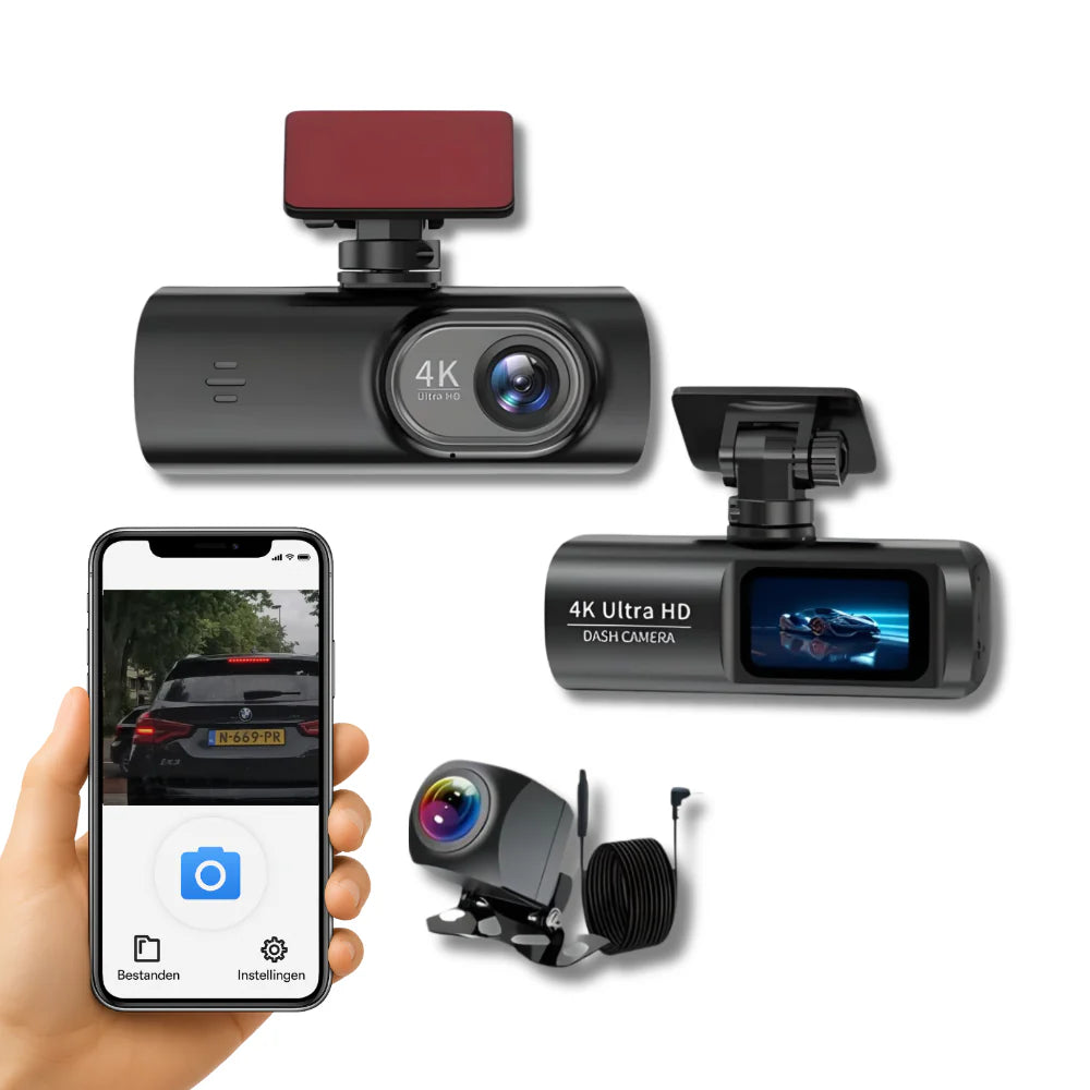4K Ultra HD Dash Camera with WiFi, Night Vision and GPS – Vehicle Recorder