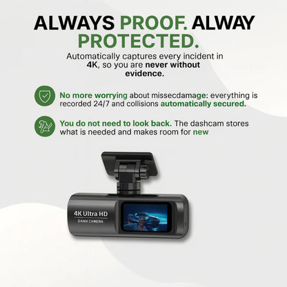 4K Ultra HD Dash Camera with WiFi, Night Vision and GPS – Vehicle Recorder