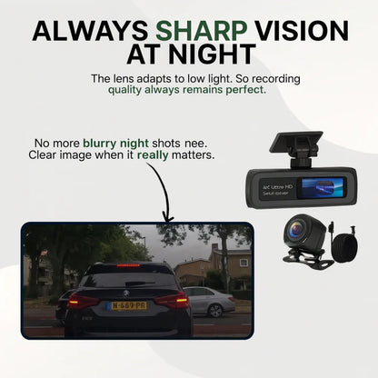 4K Ultra HD Dash Camera with WiFi, Night Vision and GPS – Vehicle Recorder