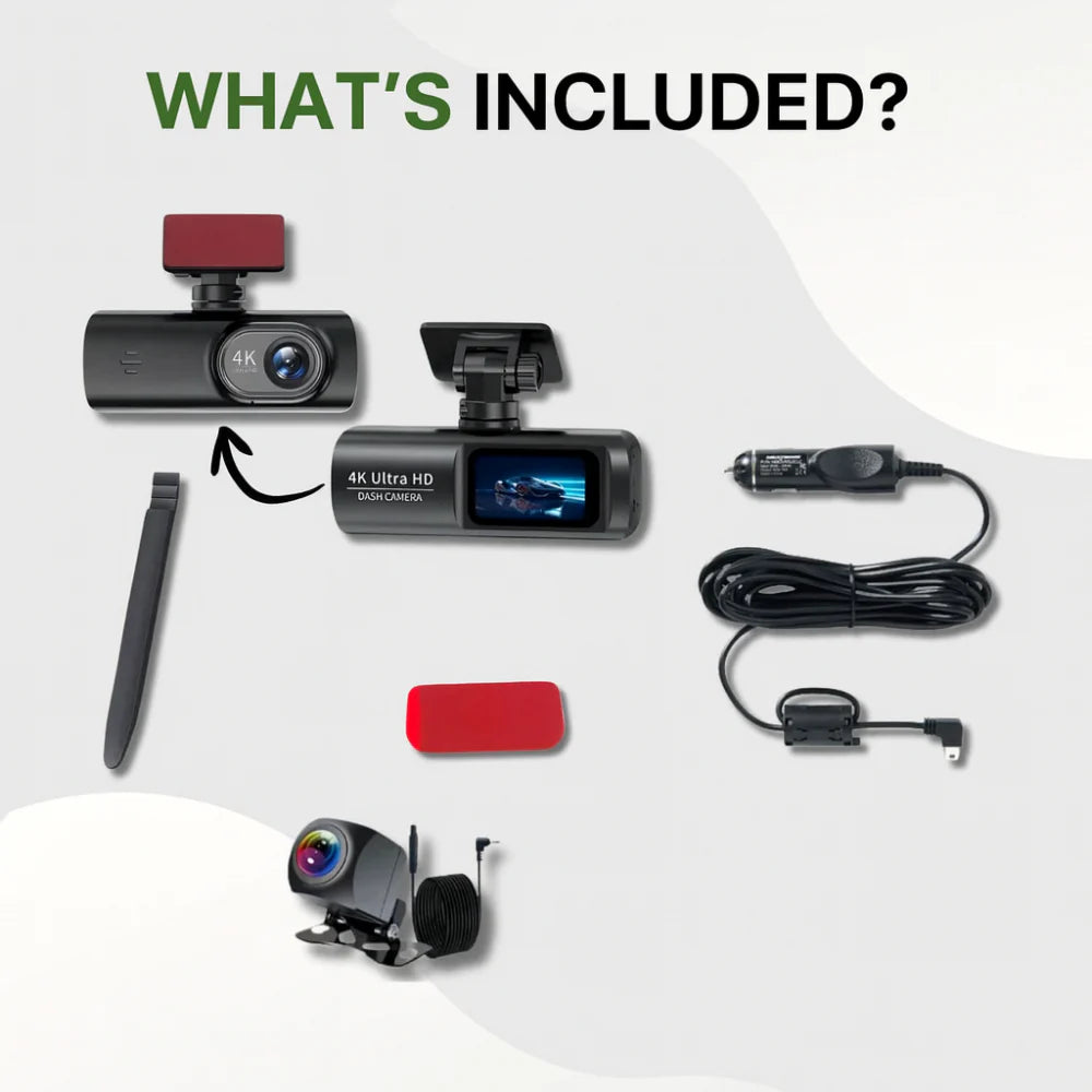 4K Ultra HD Dash Camera with WiFi, Night Vision and GPS – Vehicle Recorder