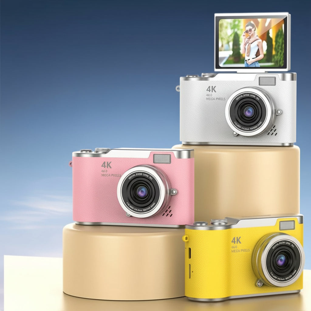 Compact 4K Vlogging Camera with Flip Screen for Easy On-the-Go Recording