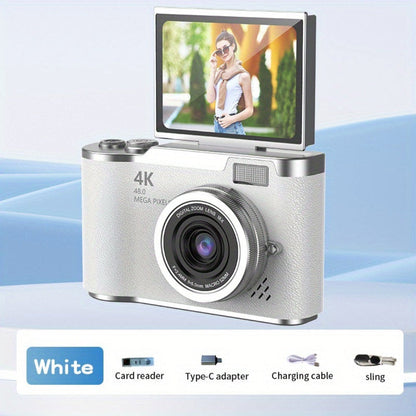 Compact 4K Vlogging Camera with Flip Screen for Easy On-the-Go Recording