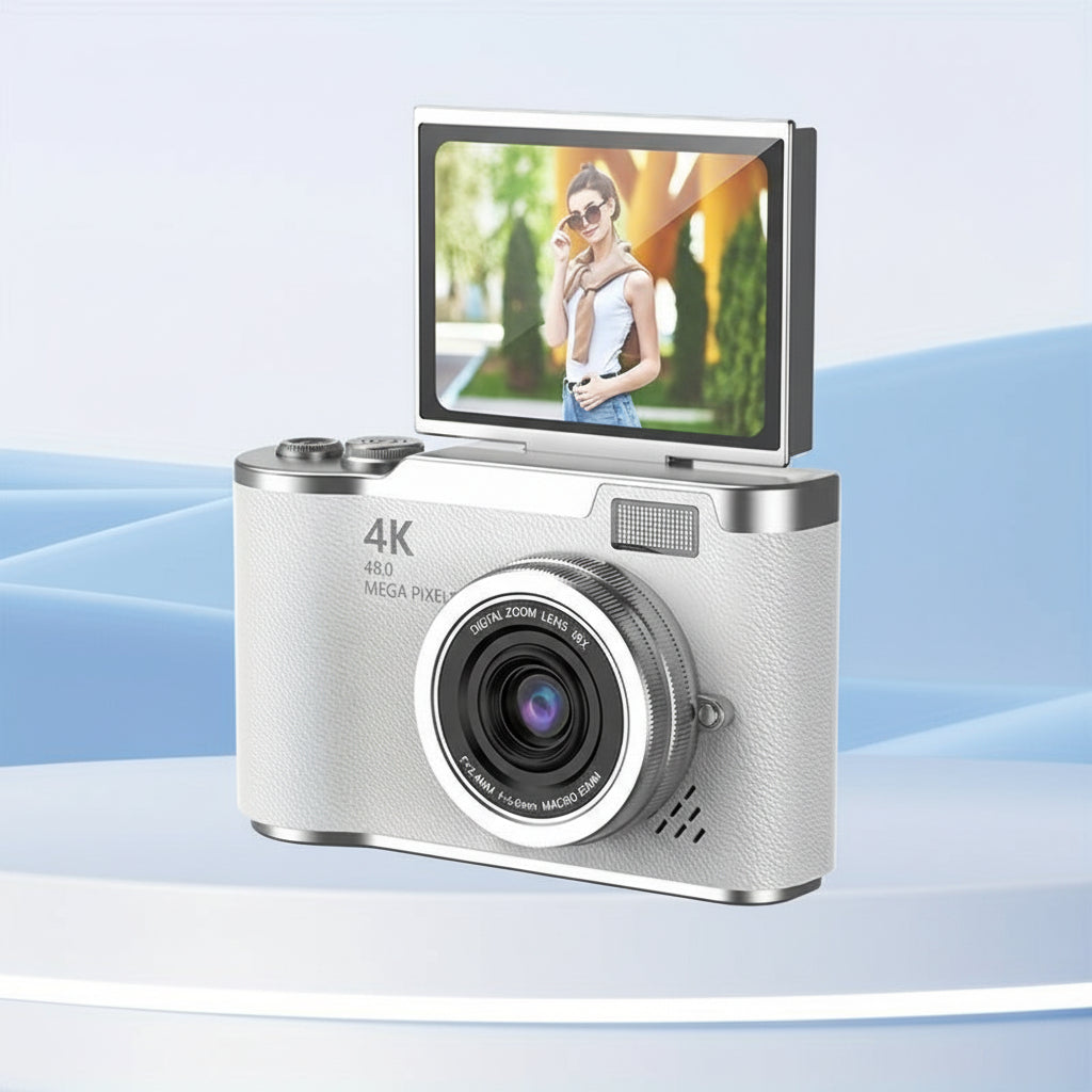 Compact 4K Vlogging Camera with Flip Screen for Easy On-the-Go Recording